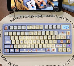 Cute Brown Bear Theme Artisan Keycap Set - KeyArtisan