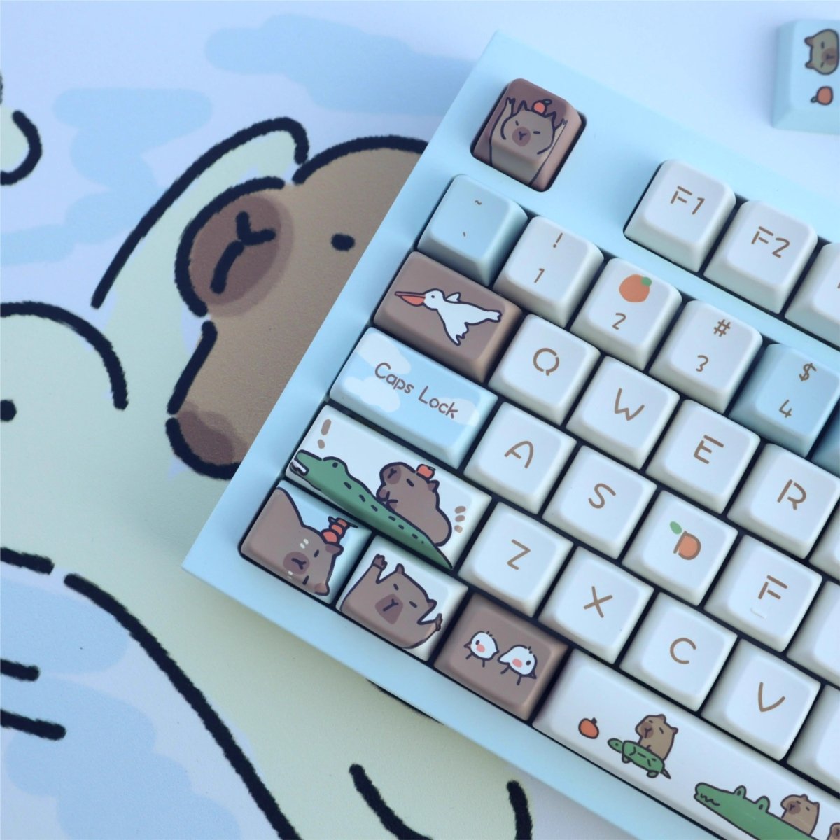 Cute Capybara Theme Artisan Keycap Set - KeyArtisan