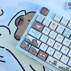 Cute Capybara Theme Artisan Keycap Set - KeyArtisan