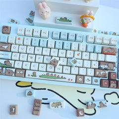 Cute Capybara Theme Artisan Keycap Set - KeyArtisan