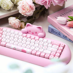 Cute Cat Theme 65% Mechanical Keyboard – YUNZII C68 - KeyArtisan