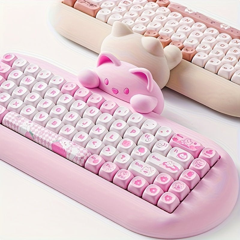 Cute Cat Theme 65% Mechanical Keyboard – YUNZII C68 - KeyArtisan