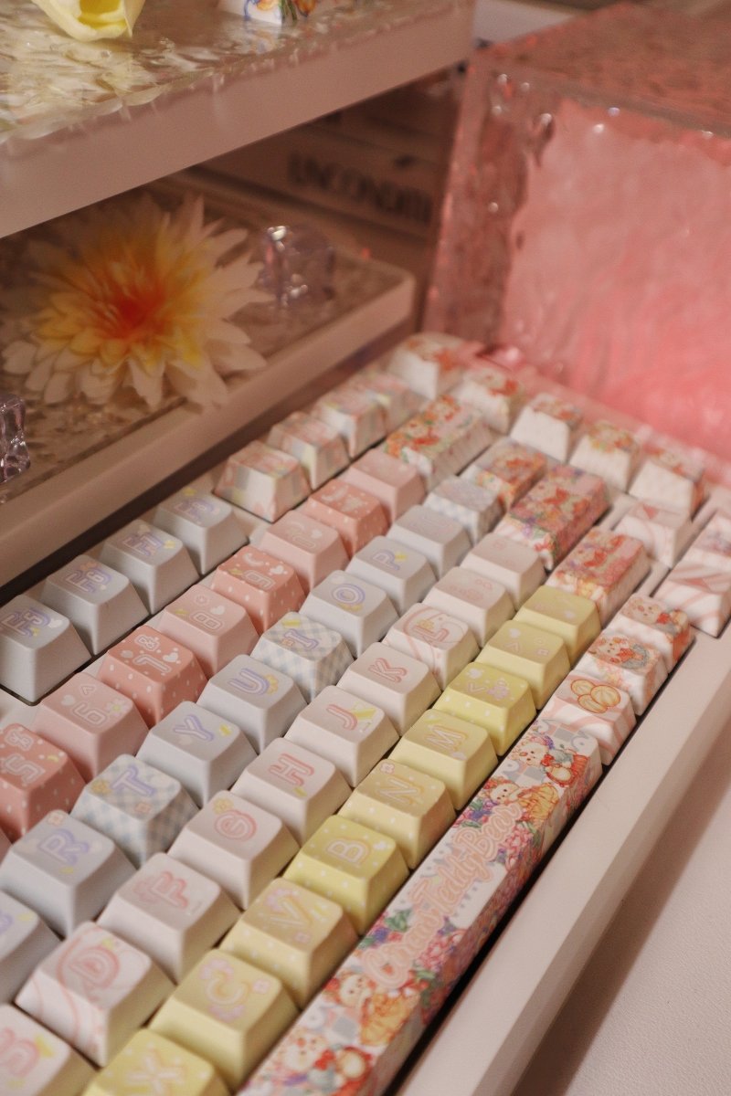 Cute Circus Teddy Bear Theme Artisan Keycap Set - KeyArtisan