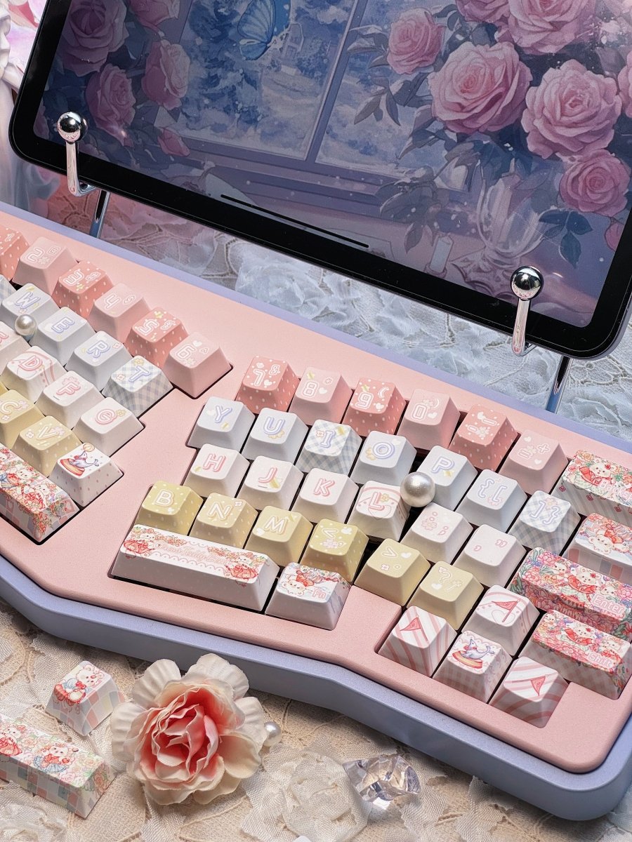 Cute Circus Teddy Bear Theme Artisan Keycap Set - KeyArtisan