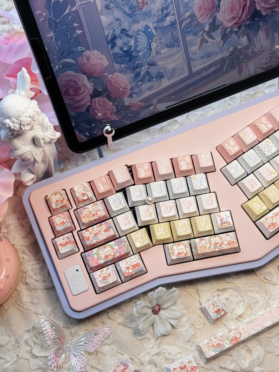 Cute Circus Teddy Bear Theme Artisan Keycap Set - KeyArtisan