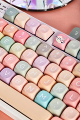 Cute Colorful Candy Theme PBT MOA Round Keycap Set - KeyArtisan