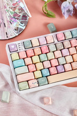 Cute Colorful Candy Theme PBT MOA Round Keycap Set - KeyArtisan