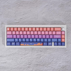 Cute Fairy Tale Theme Purple Gradient Keycap Set - KeyArtisan