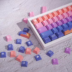 Cute Fairy Tale Theme Purple Gradient Keycap Set - KeyArtisan