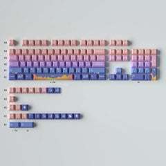 Cute Fairy Tale Theme Purple Gradient Keycap Set - KeyArtisan
