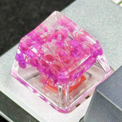Cute Flower Theme Resin Epoxy Floral Keycap - KeyArtisan