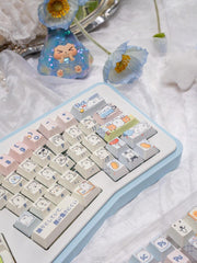 Cute Funny Emote Bear Theme Keycap Set - KeyArtisan