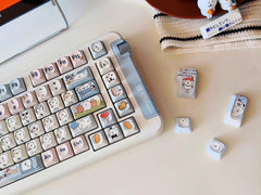 Cute Funny Emote Bear Theme Keycap Set - KeyArtisan