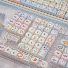 Cute Funny Emote Bear Theme Keycap Set - KeyArtisan