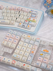 Cute Funny Emote Bear Theme Keycap Set - KeyArtisan