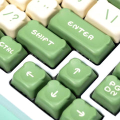 Cute Green Bear - Shaped Keycap Set - KeyArtisan
