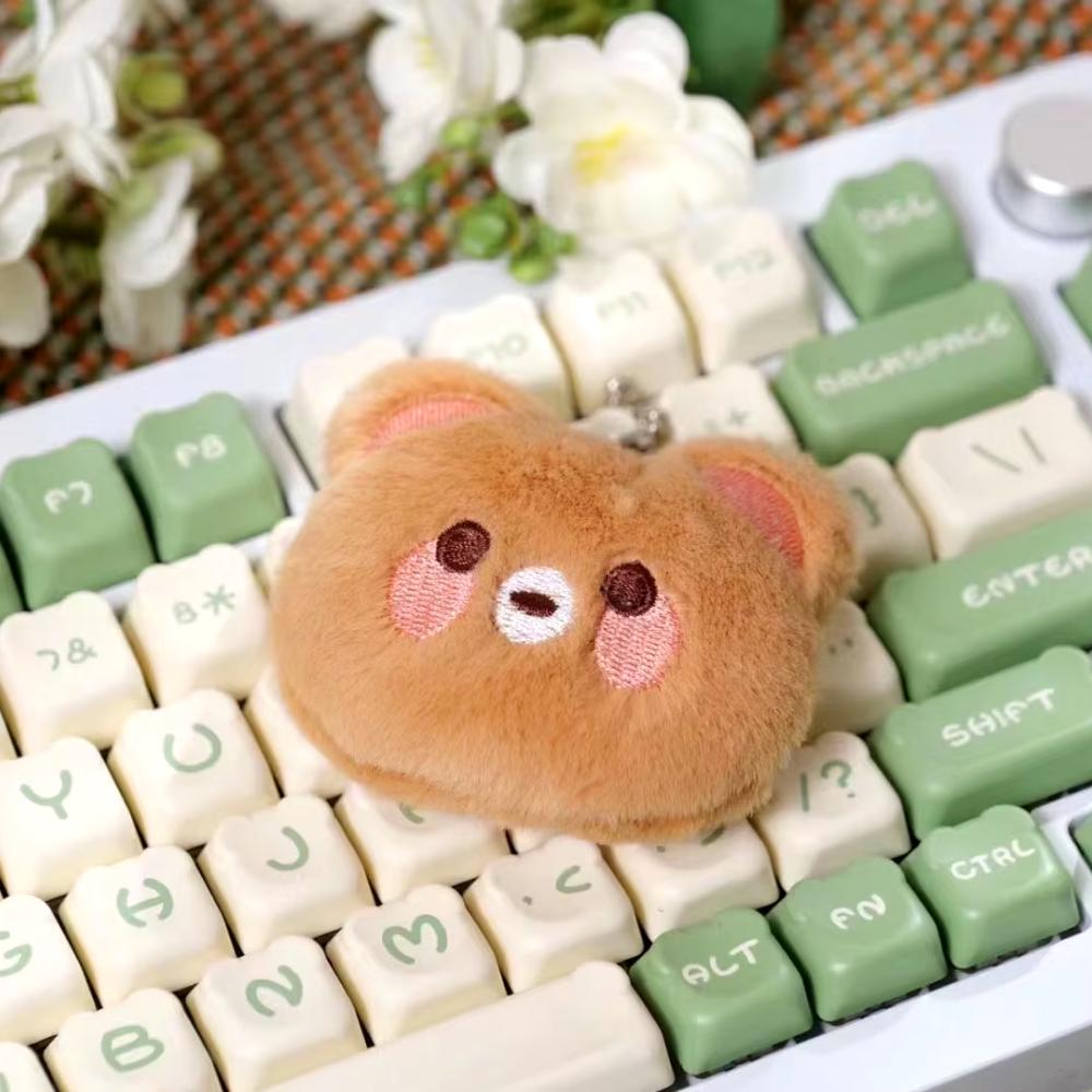 Cute Green Bear - Shaped Keycap Set - KeyArtisan