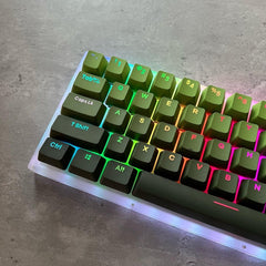 Cute Green Gradient Matcha Backlit Keycap Set - KeyArtisan