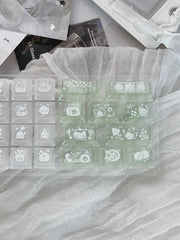 Cute Green Matcha Pastel Artisan Keycap Set - KeyArtisan