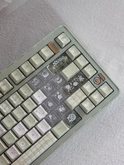 Cute Green Matcha Pastel Artisan Keycap Set - KeyArtisan