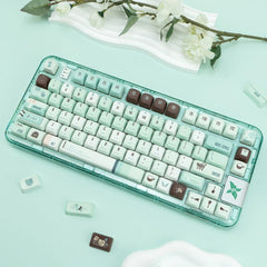 Cute Green Mint Keycap Set - KeyArtisan