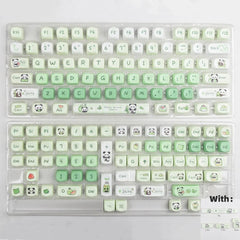 Cute Green Panda Theme Artisan Keycap Set - KeyArtisan