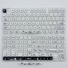Cute Happy Kitten PBT MOA Keycap Set - KeyArtisan