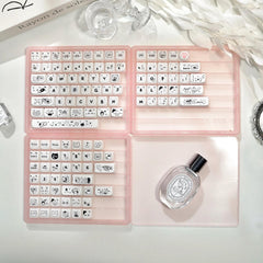 Cute Jelly Cat Theme Pink Keycap Set - KeyArtisan