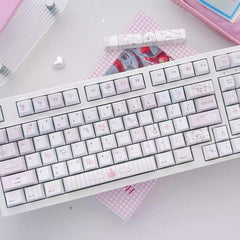Cute Kawaii Angel Nurse Anime Keycap Set - KeyArtisan