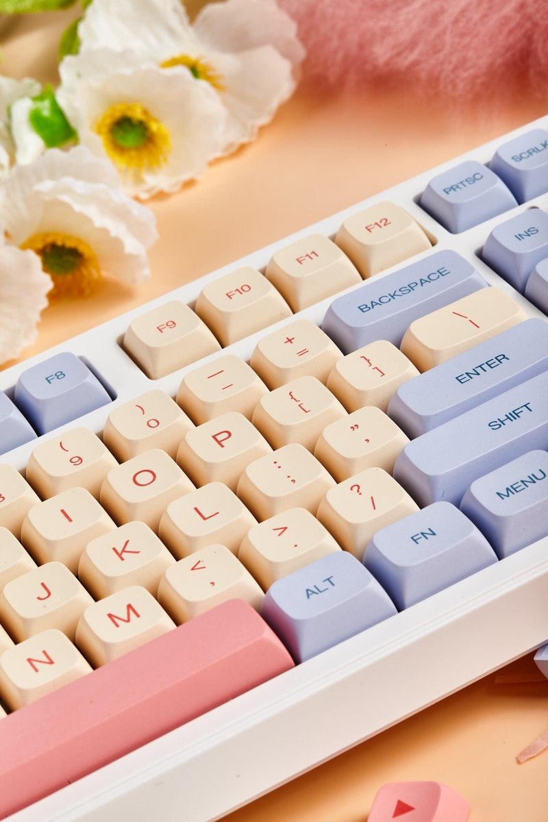 Cute Marsmallow Theme PBT XDA Keycap Set - KeyArtisan