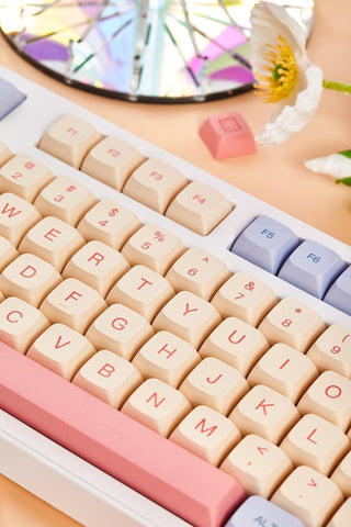 Cute Marsmallow Theme PBT XDA Keycap Set - KeyArtisan