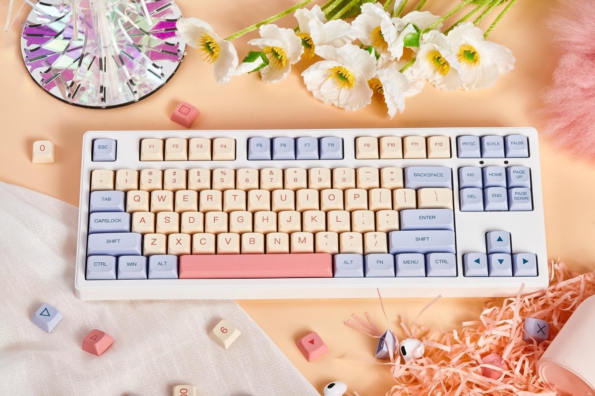 Cute Marsmallow Theme PBT XDA Keycap Set - KeyArtisan