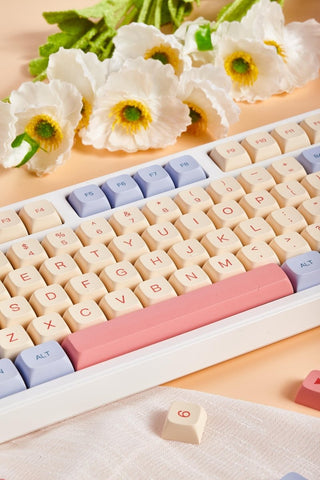 Cute Marsmallow Theme PBT XDA Keycap Set - KeyArtisan