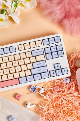 Cute Marsmallow Theme PBT XDA Keycap Set - KeyArtisan