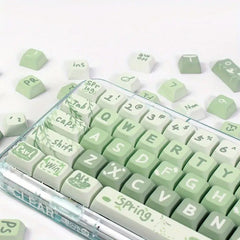 Cute Matcha Green Gradient PBT XDA Keycap Set - KeyArtisan