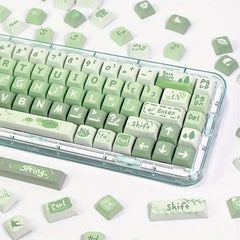 Cute Matcha Green Gradient PBT XDA Keycap Set - KeyArtisan
