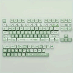Cute Matcha Green Gradient PBT XDA Keycap Set - KeyArtisan