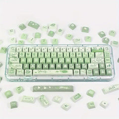 Cute Matcha Green Gradient PBT XDA Keycap Set - KeyArtisan
