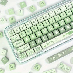Cute Matcha Green Gradient PBT XDA Keycap Set - KeyArtisan