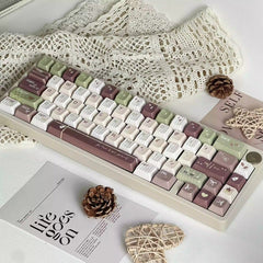 Cute Matcha Latte Coffee Theme Keycap Set - KeyArtisan