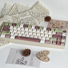Cute Matcha Latte Coffee Theme Keycap Set - KeyArtisan