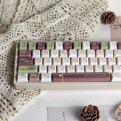 Cute Matcha Latte Coffee Theme Keycap Set - KeyArtisan