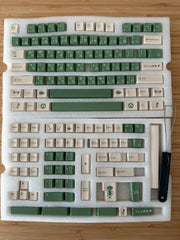 Cute Matcha Tea Theme Green Keycap Set - KeyArtisan
