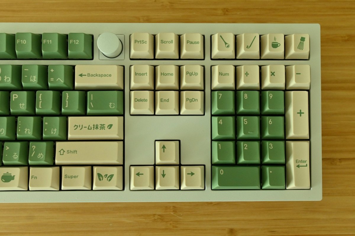 Cute Matcha Tea Theme Green Keycap Set - KeyArtisan