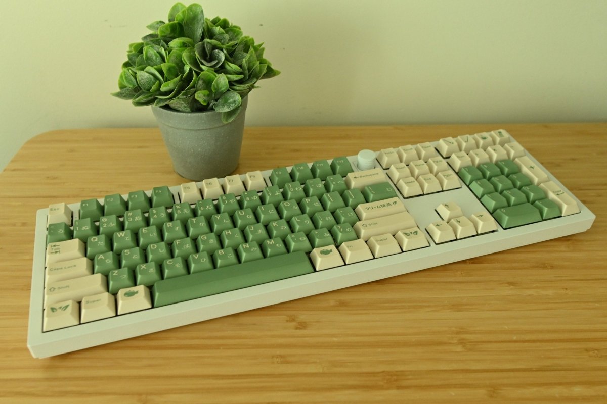 Cute Matcha Tea Theme Green Keycap Set - KeyArtisan