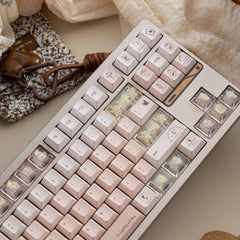 Cute Minimalistic Pastel Gradient Keycap Set - KeyArtisan