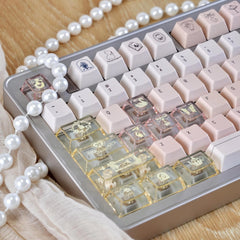 Cute Minimalistic Pastel Gradient Keycap Set - KeyArtisan