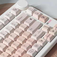 Cute Minimalistic Pastel Gradient Keycap Set - KeyArtisan