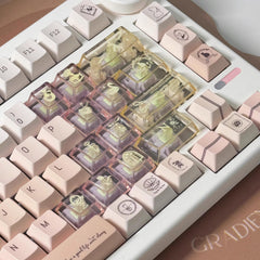 Cute Minimalistic Pastel Gradient Keycap Set - KeyArtisan