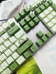 Cute Mint Green Matcha Keycap Set - KeyArtisan